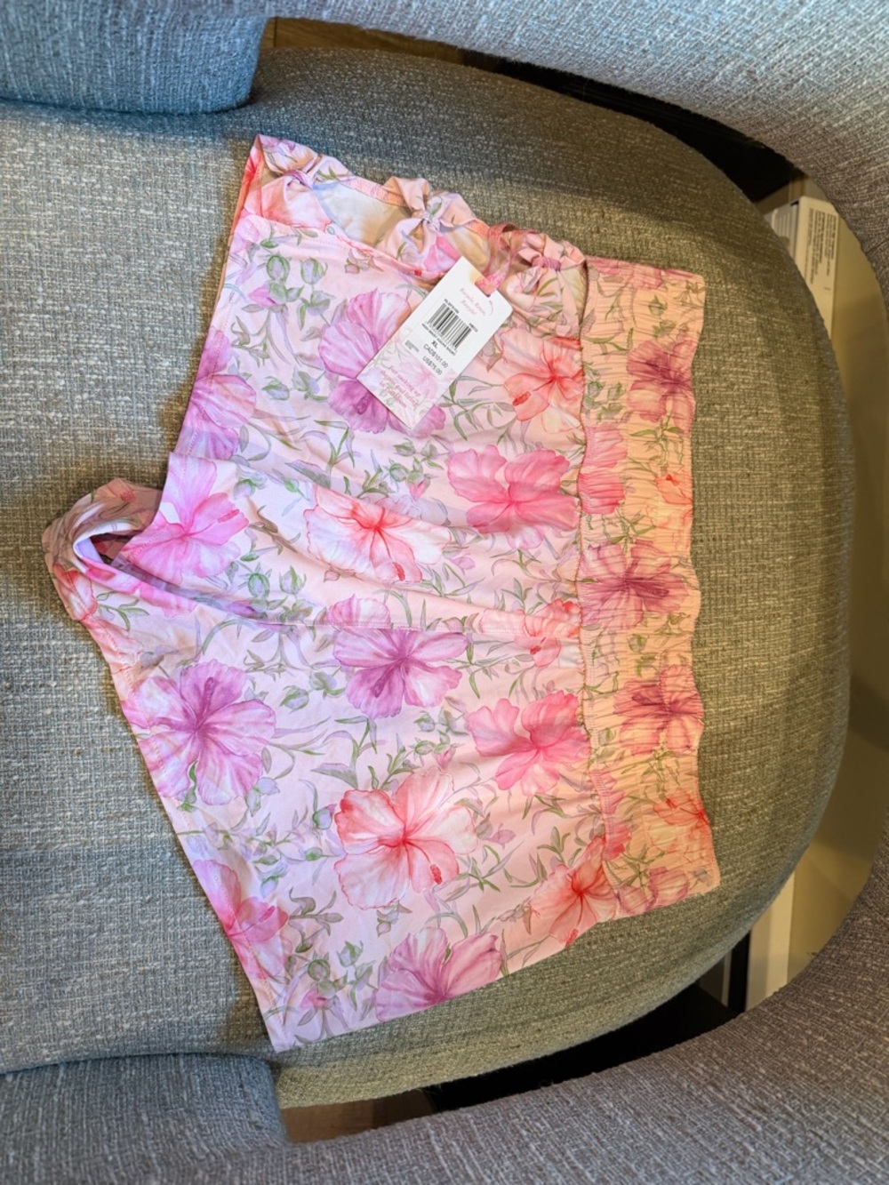 LoveShackFancy X Hurley Shorts Blue Floral hawaiin  Hibiscus Boardshorts XL New